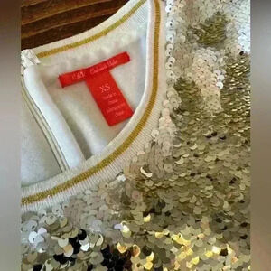 Chelsea & Violet Bling Mermaid Sequin Shirt Crop Top Size XS‎